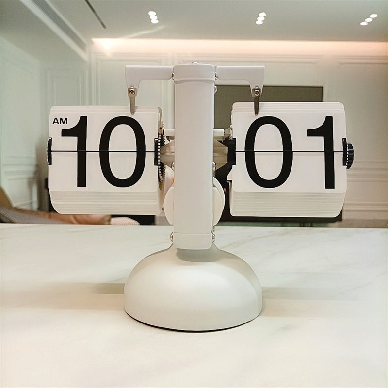 사무실 플립 디지털 시계 기계식 자동으로 페이지 테이블 시계, 크리에이티브 빈티지 홈 장식 xqmg